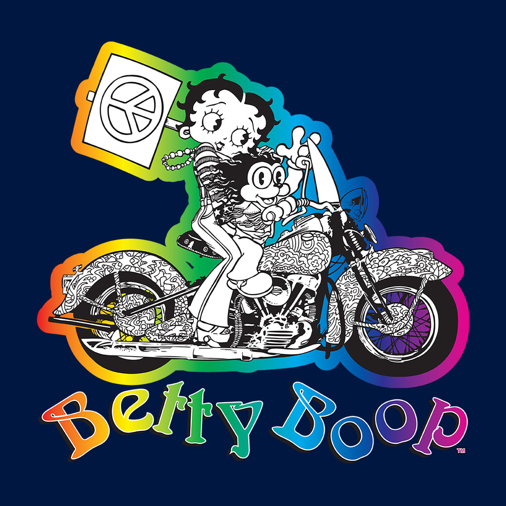 Betty Boop Groovy 70s Motorcycle Men's Sweatshirt