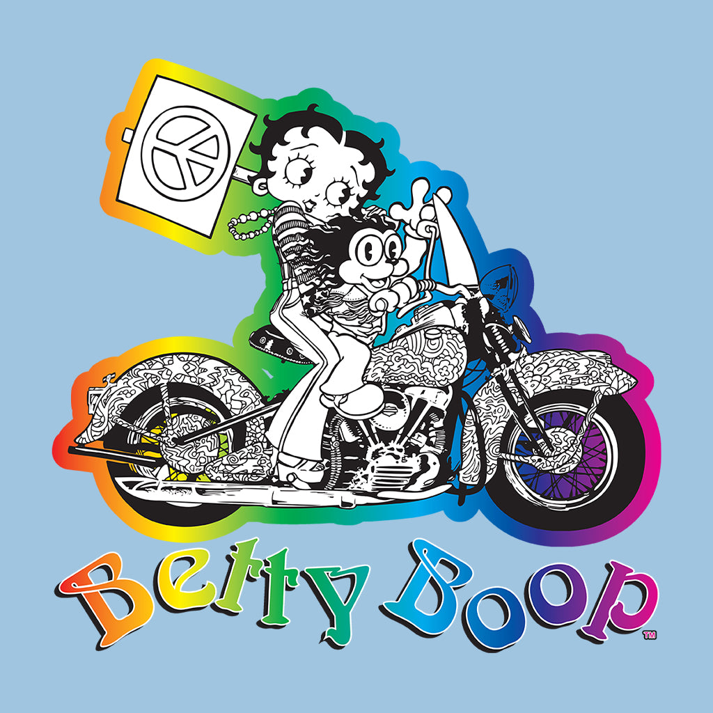 Betty Boop Groovy 70s Motorcycle Men's Hooded Sweatshirt