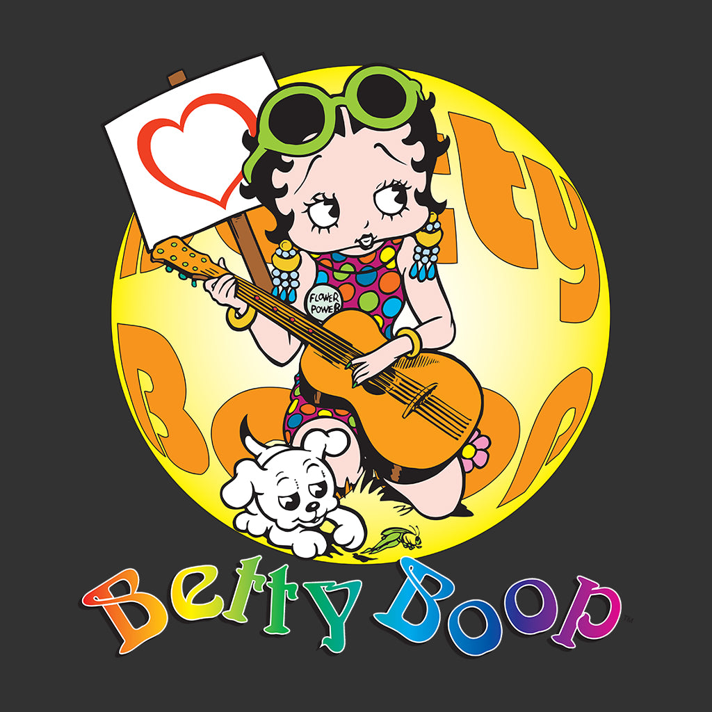 Betty Boop Groovy Guitar 70s Men's Sweatshirt