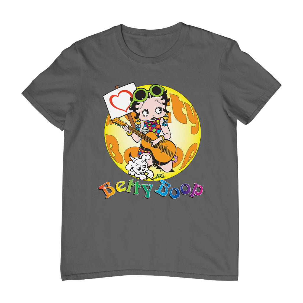Betty Boop Groovy Guitar 70s Men's T-Shirt