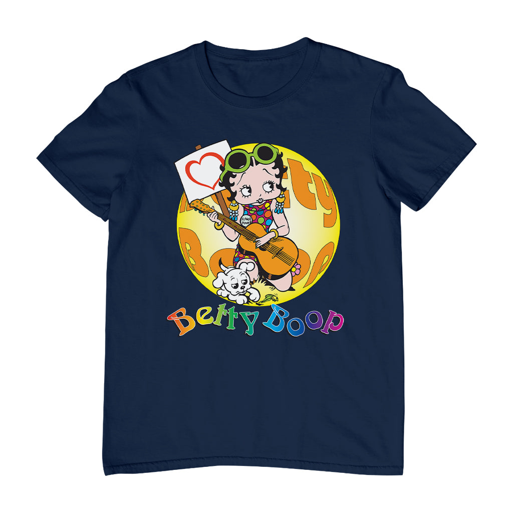 Betty Boop Groovy Guitar 70s Men's T-Shirt