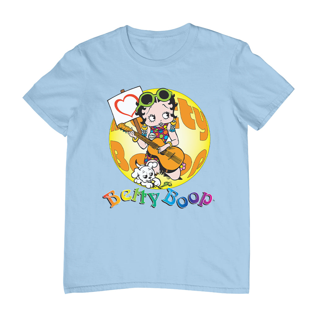 Betty Boop Groovy Guitar 70s Men's T-Shirt