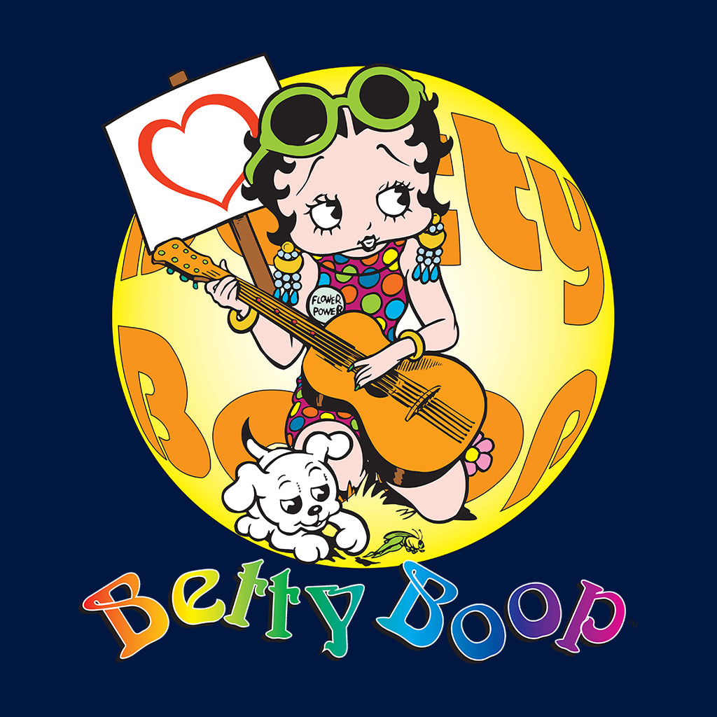 Betty Boop Groovy Guitar 70s Kids T-Shirt