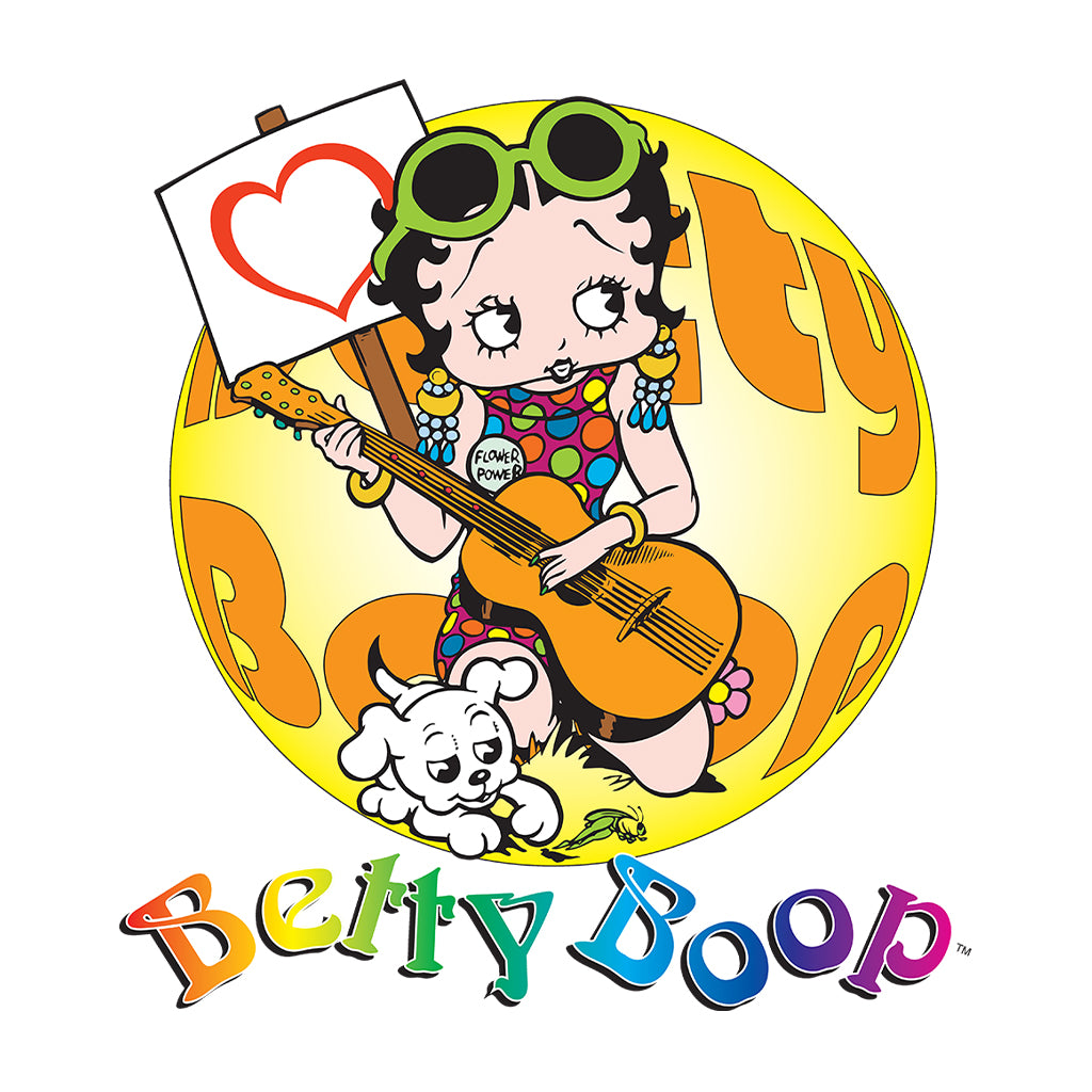 Betty Boop Groovy Guitar 70s Men's Sweatshirt