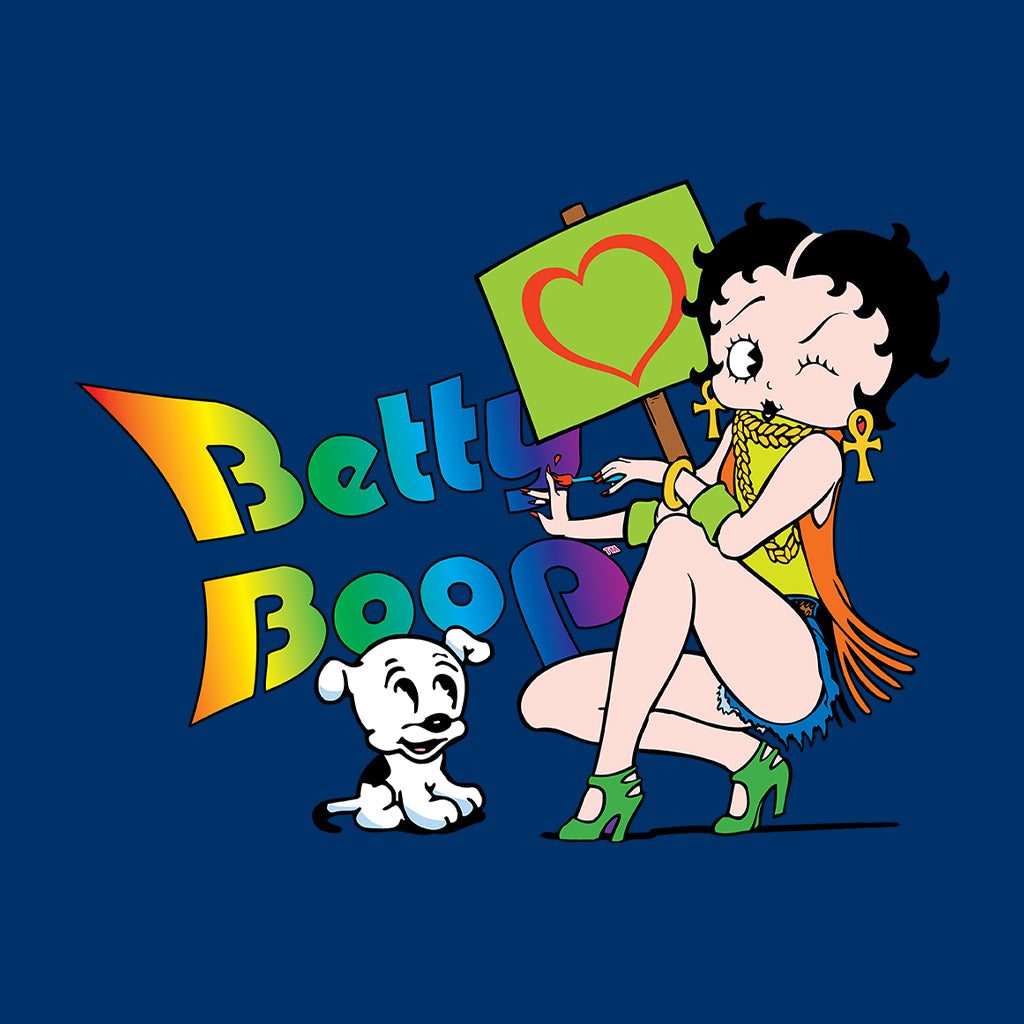 Betty Boop Groovy 70s Pudgy Love Women's T-Shirt