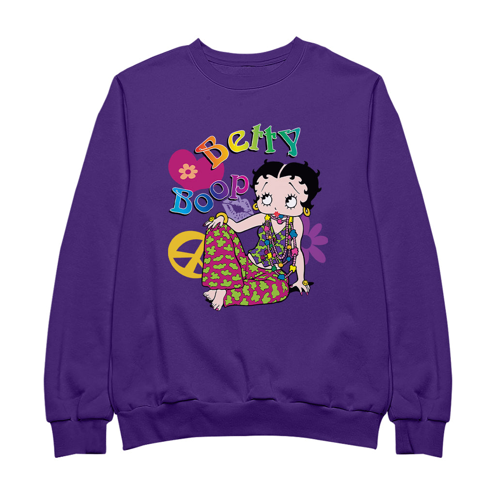 Betty Boop Groovy Hippy Peace & Love Men's Sweatshirt