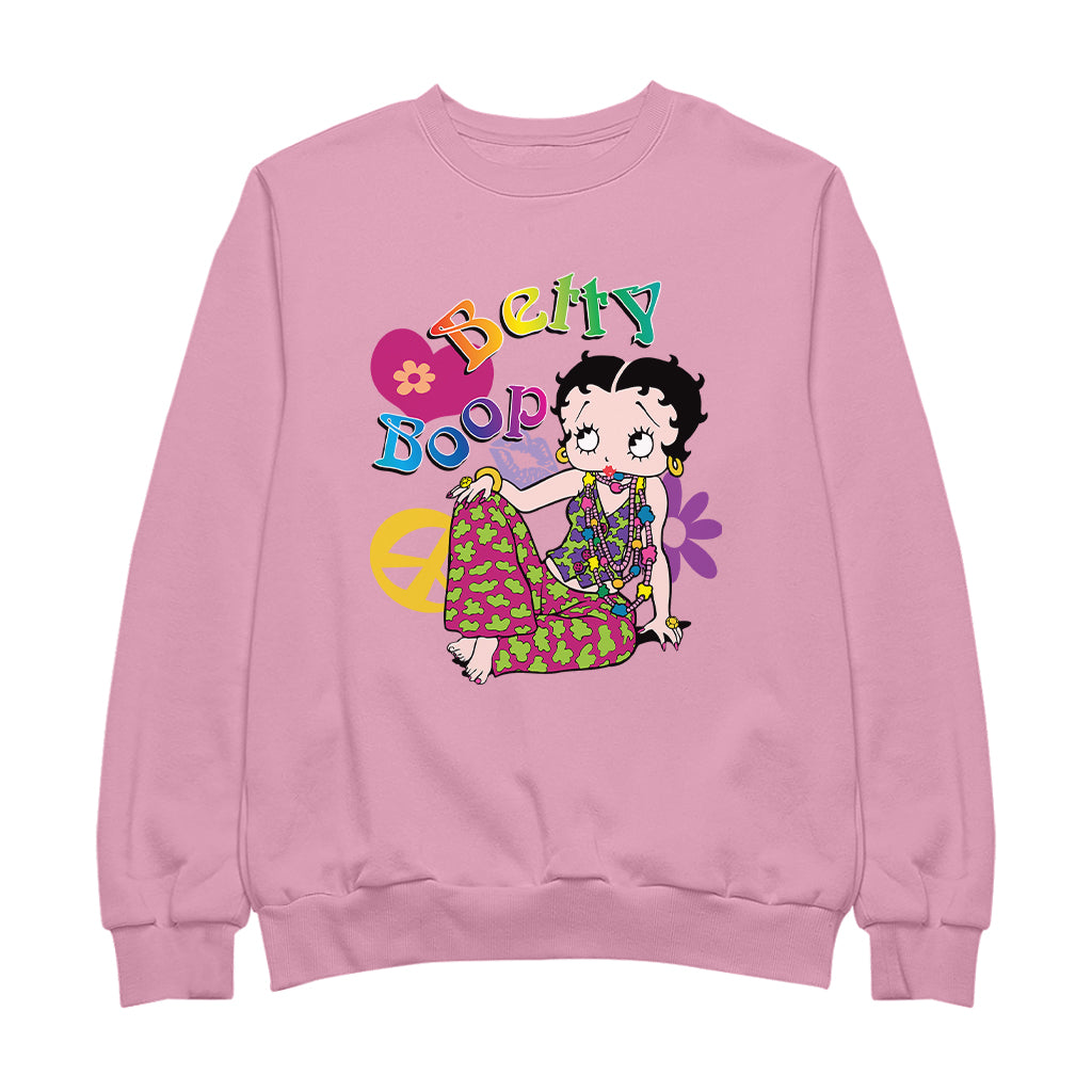 Betty Boop Groovy Hippy Peace & Love Women's Sweatshirt