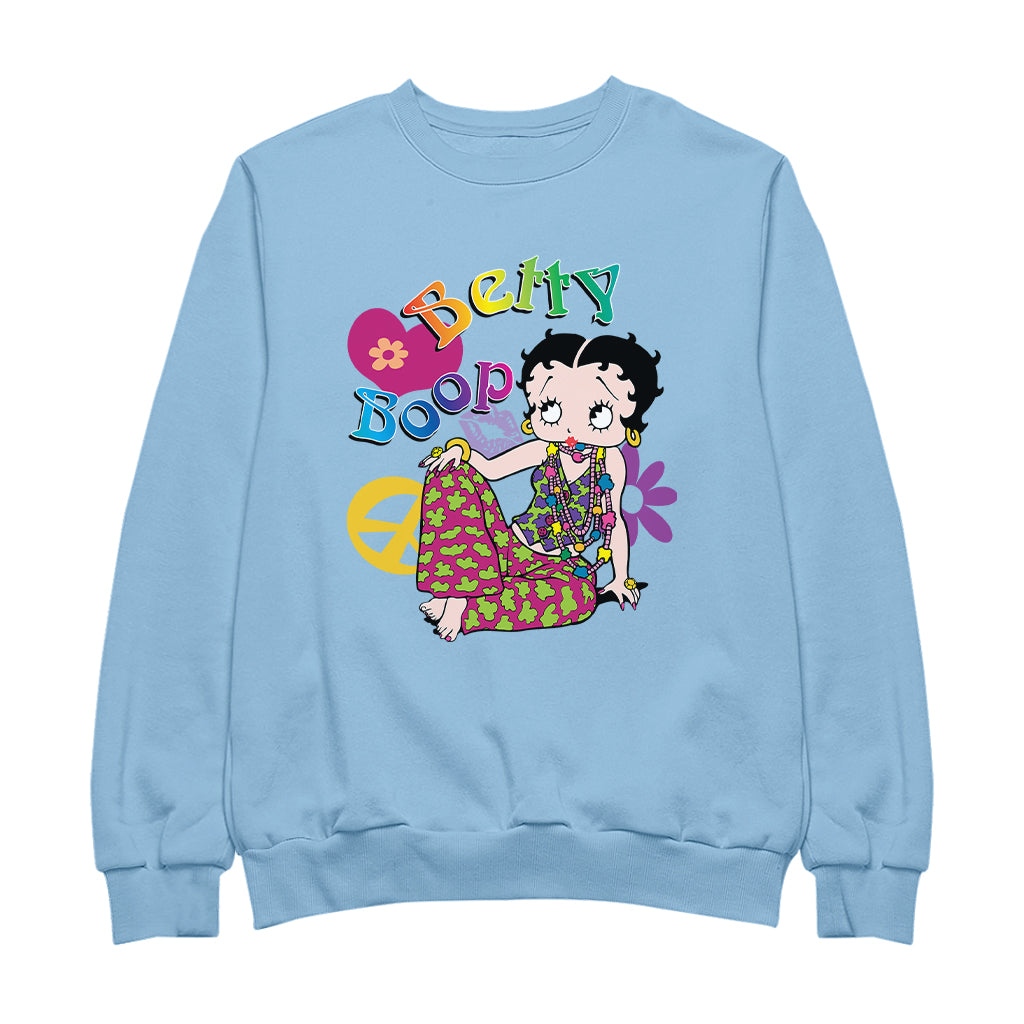 Betty Boop Groovy Hippy Peace & Love Women's Sweatshirt
