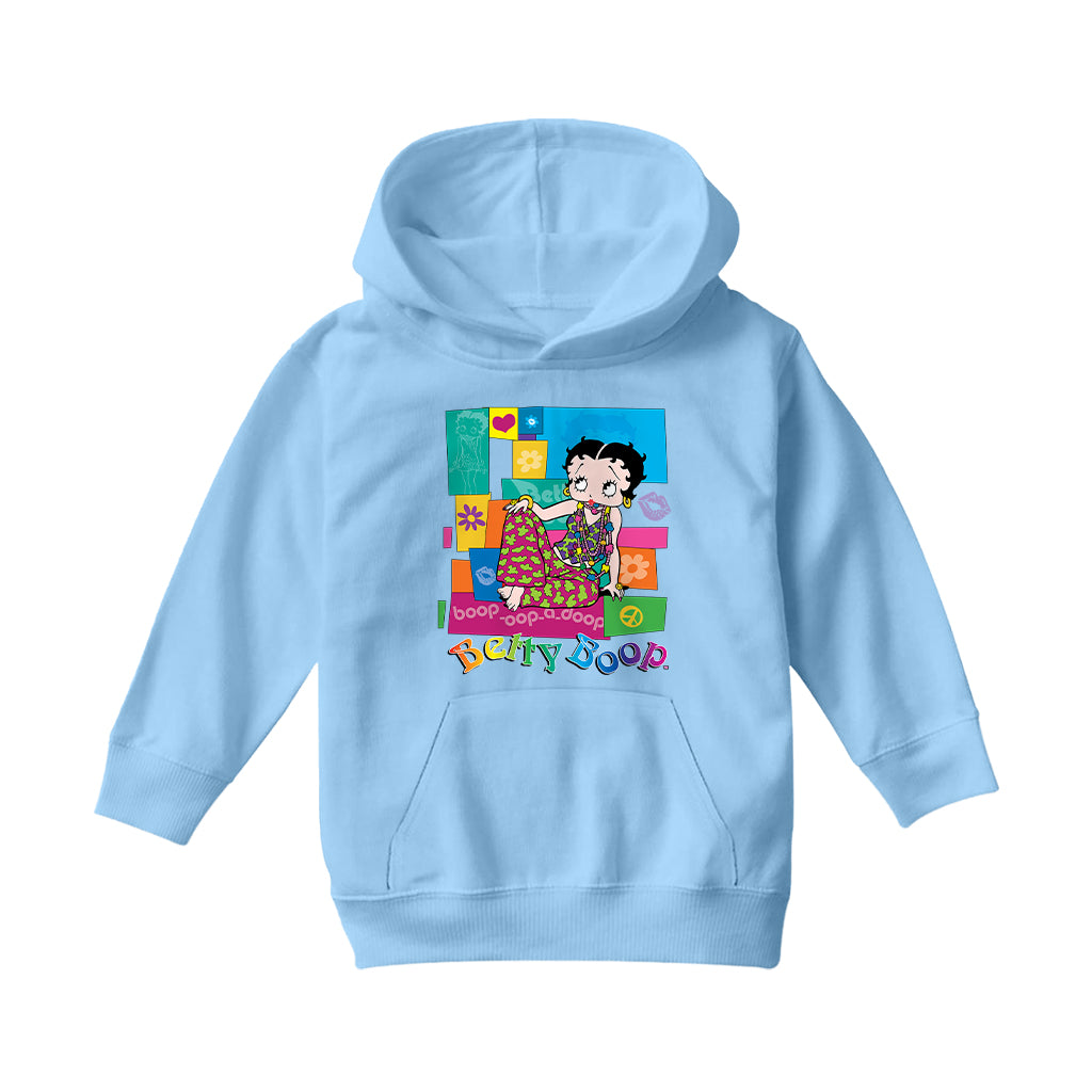 Betty Boop Groovy Hippy Chic Kids Hooded Sweatshirt