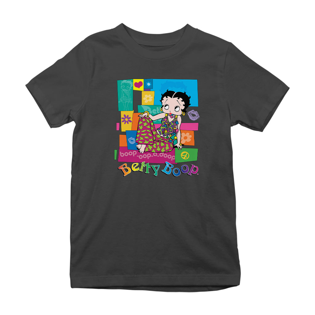 Betty Boop Groovy Hippy Chic Kids T-Shirt