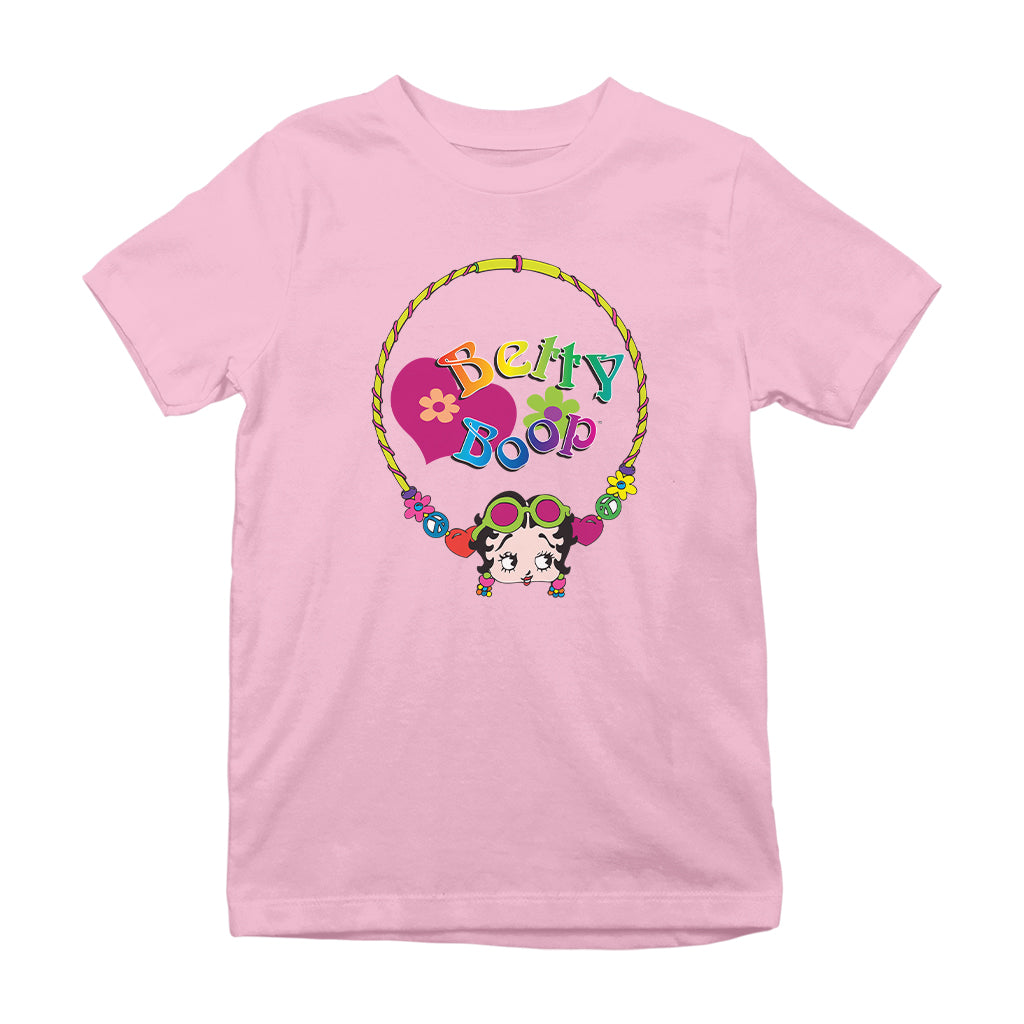 Betty Boop Hippy Hoop Heart Kids T-Shirt
