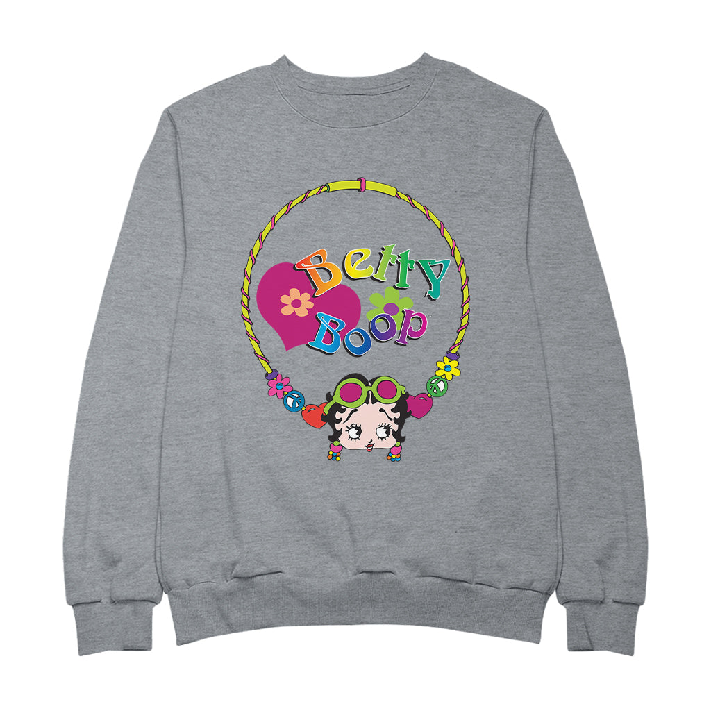 Betty Boop Hippy Hoop Heart Men's Sweatshirt