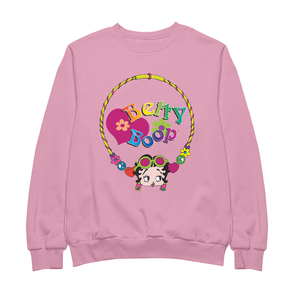 Betty Boop Hippy Hoop Heart Men's Sweatshirt