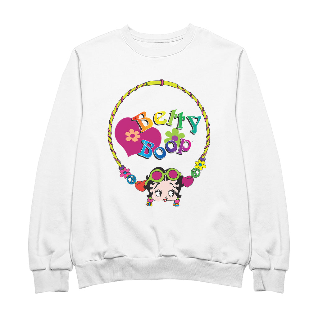 Betty Boop Hippy Hoop Heart Men's Sweatshirt