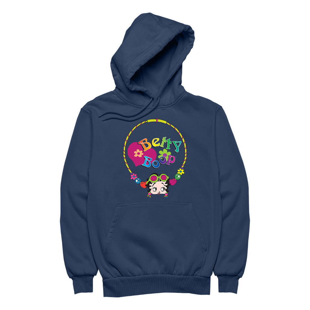 Betty Boop Hippy Hoop Heart Women's Hooded Sweatshirt