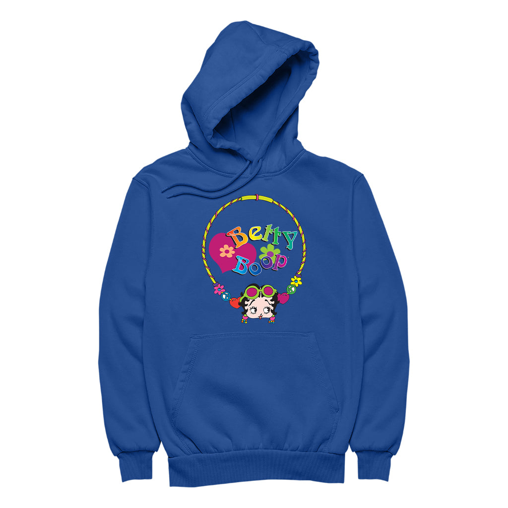 Betty Boop Hippy Hoop Heart Women's Hooded Sweatshirt
