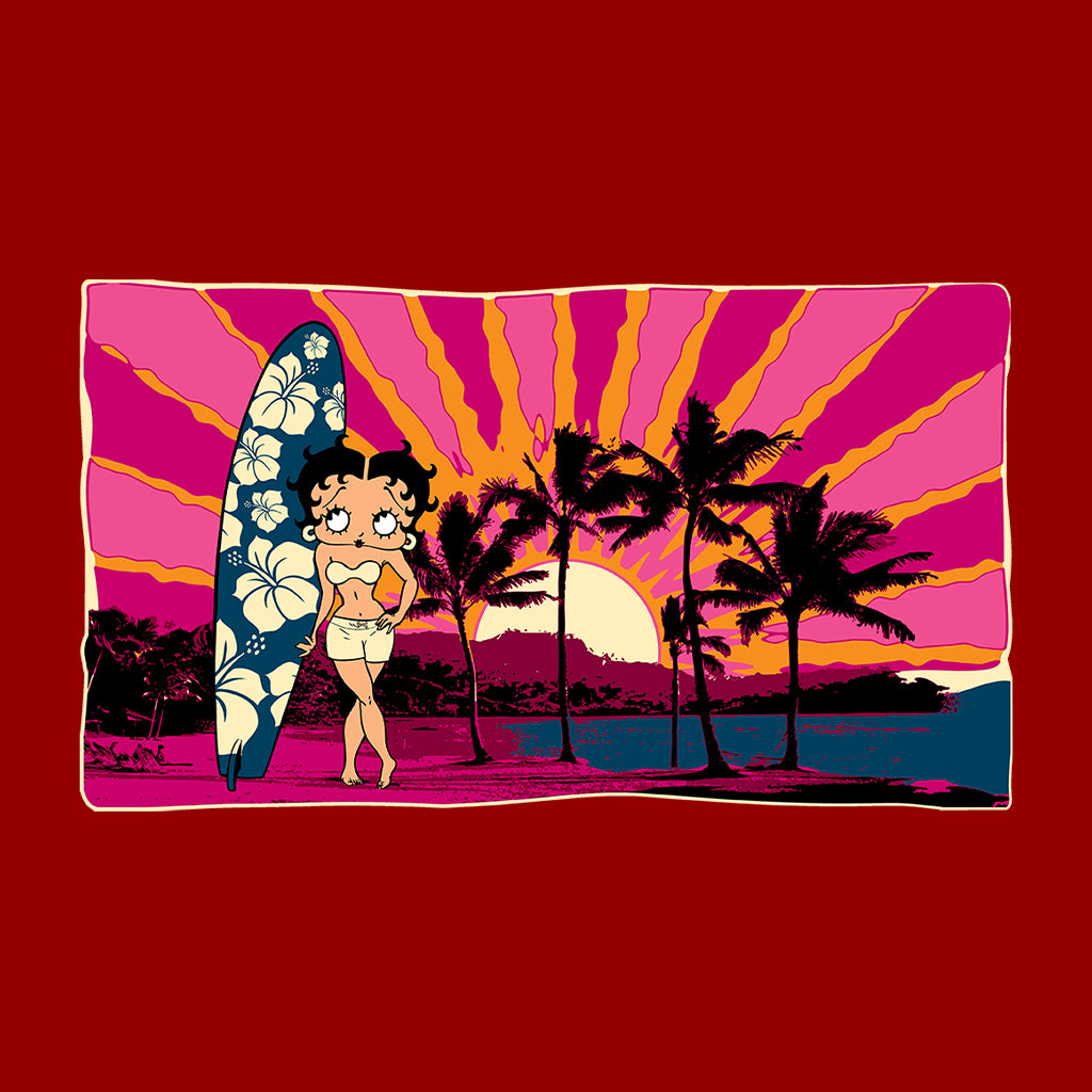 Betty Boop Surf Babe Sunset Women's Hooded Sweatshirt