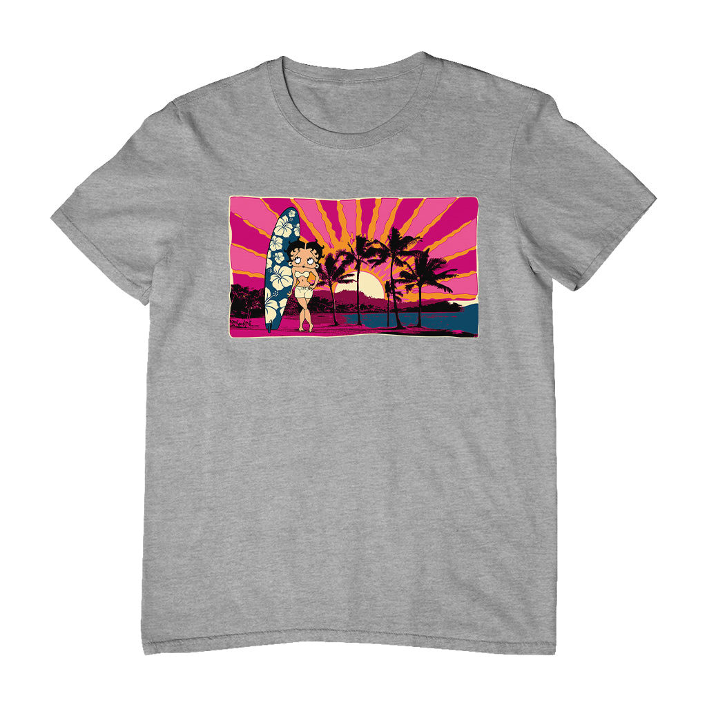 Betty Boop Surf Babe Sunset Men's T-Shirt