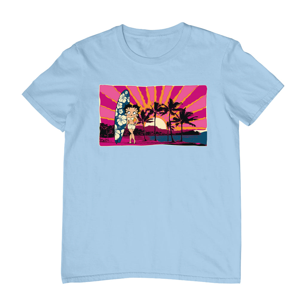 Betty Boop Surf Babe Sunset Men's T-Shirt