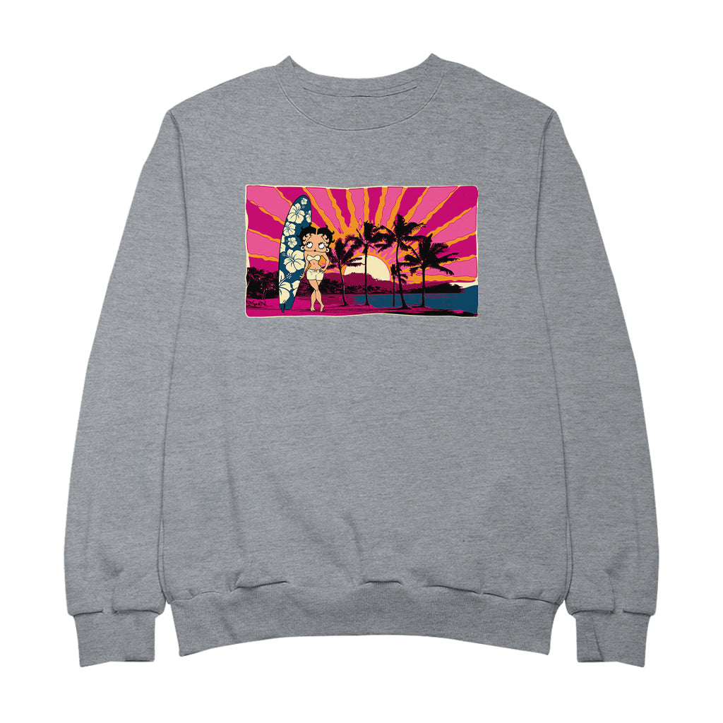 Betty Boop Surf Babe Sunset Women's Sweatshirt