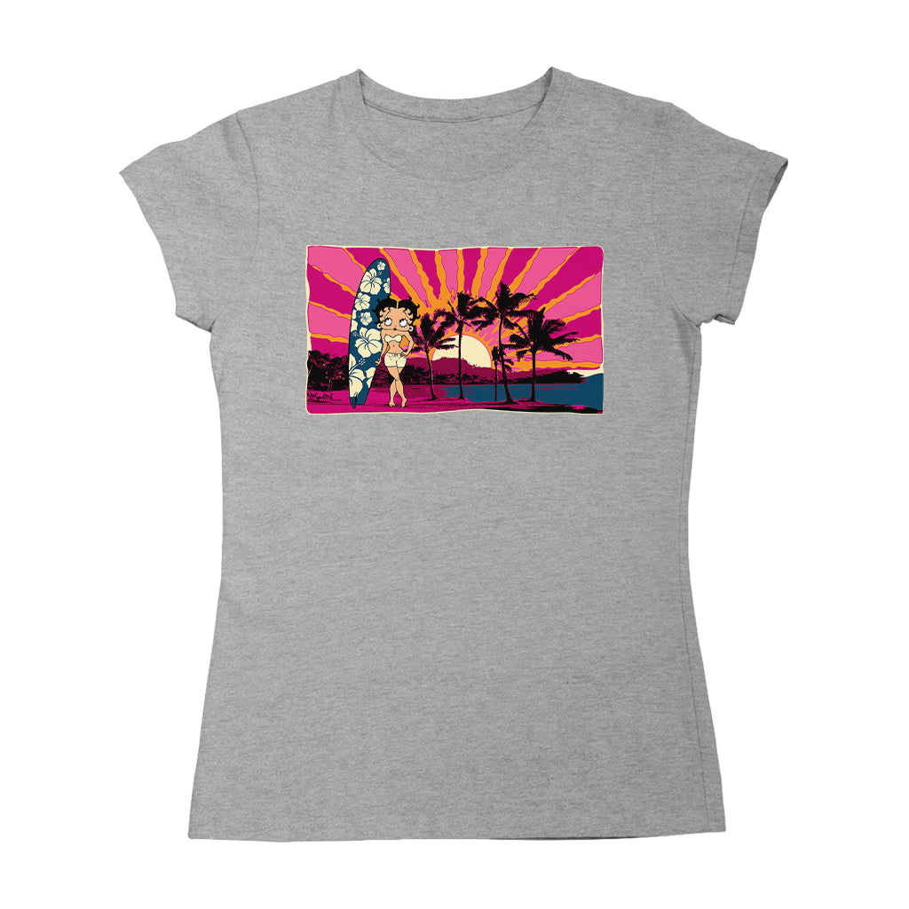 Betty Boop Surf Babe Sunset Women's T-Shirt