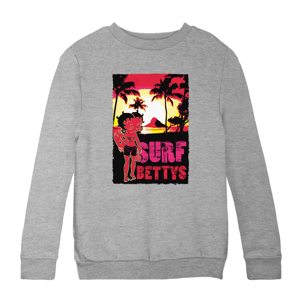 Betty Boop Surf Bettys Sunset Kids Sweatshirt