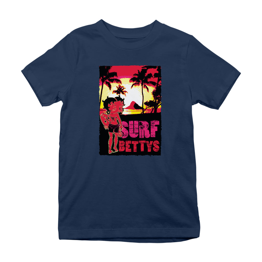 Betty Boop Surf Bettys Sunset Kids T-Shirt