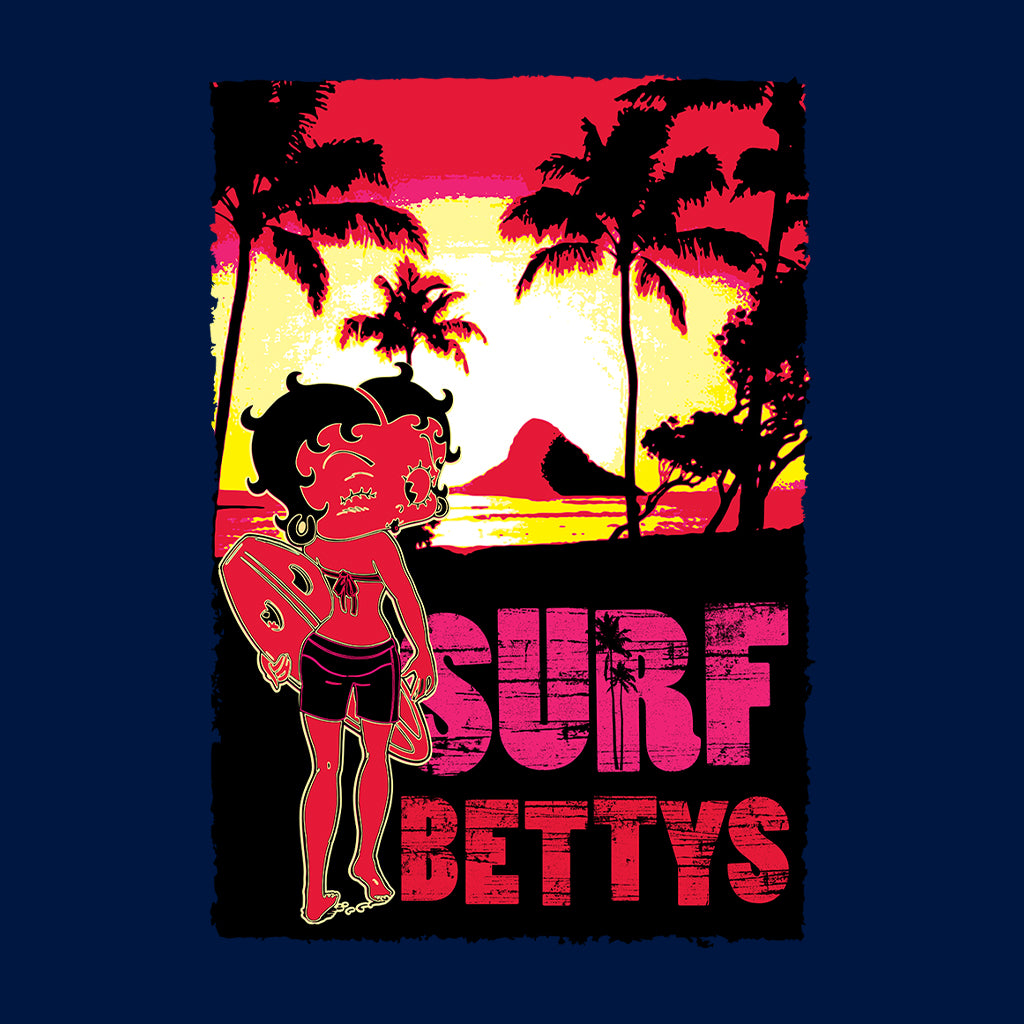 Betty Boop Surf Bettys Sunset Men's Hooded Sweatshirt
