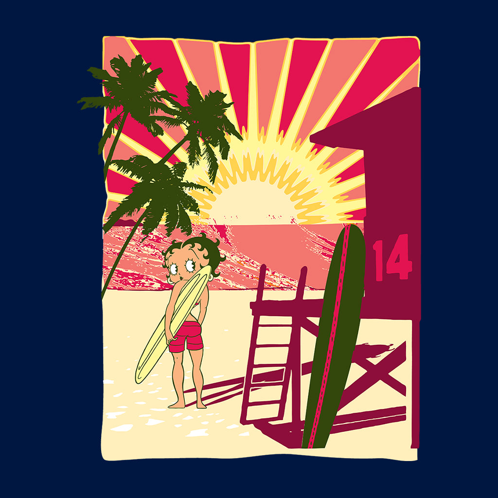 Betty Boop Sunset Beach Surfer Men's T-Shirt