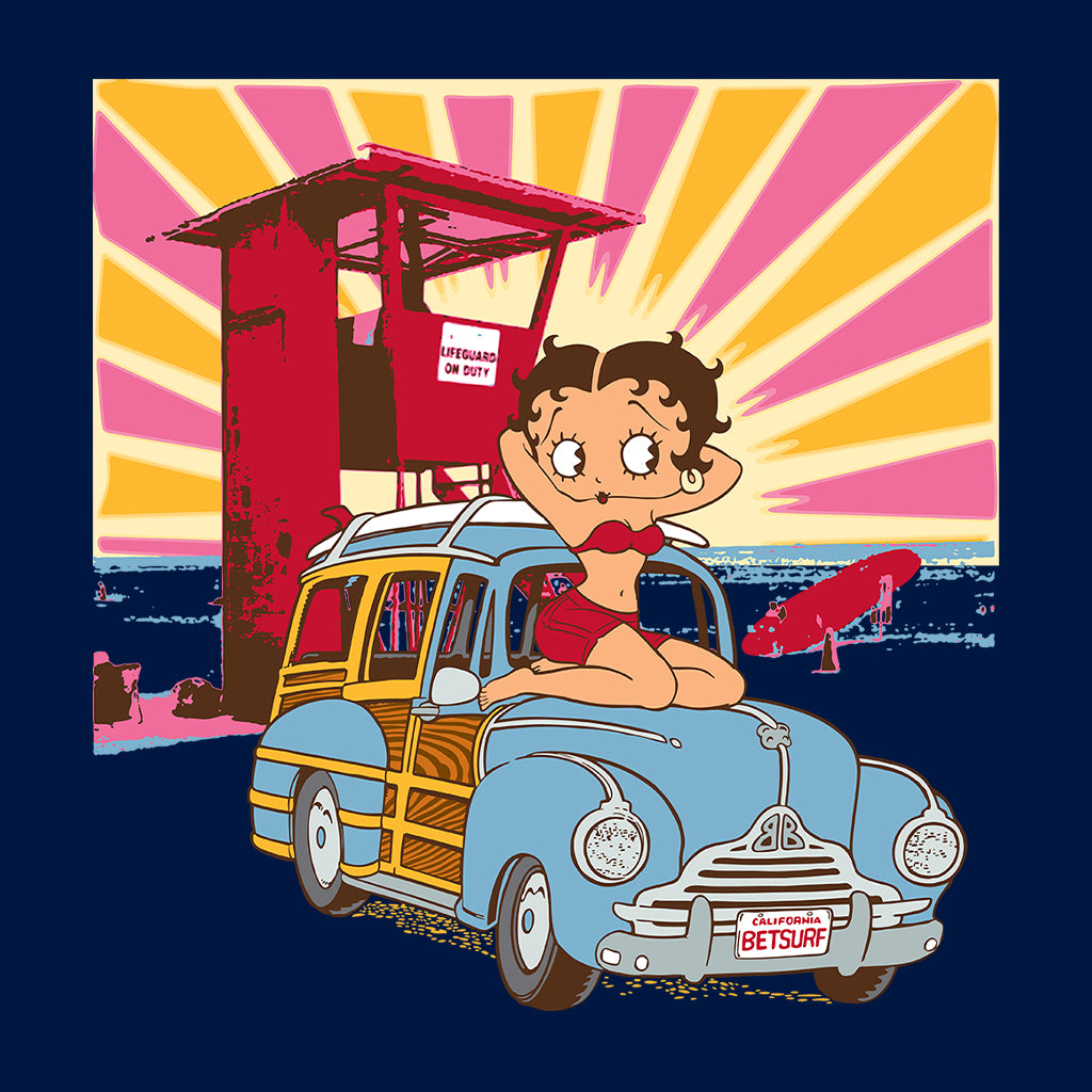 Betty Boop Beach Pin Up Surf Car Women's Sweatshirt