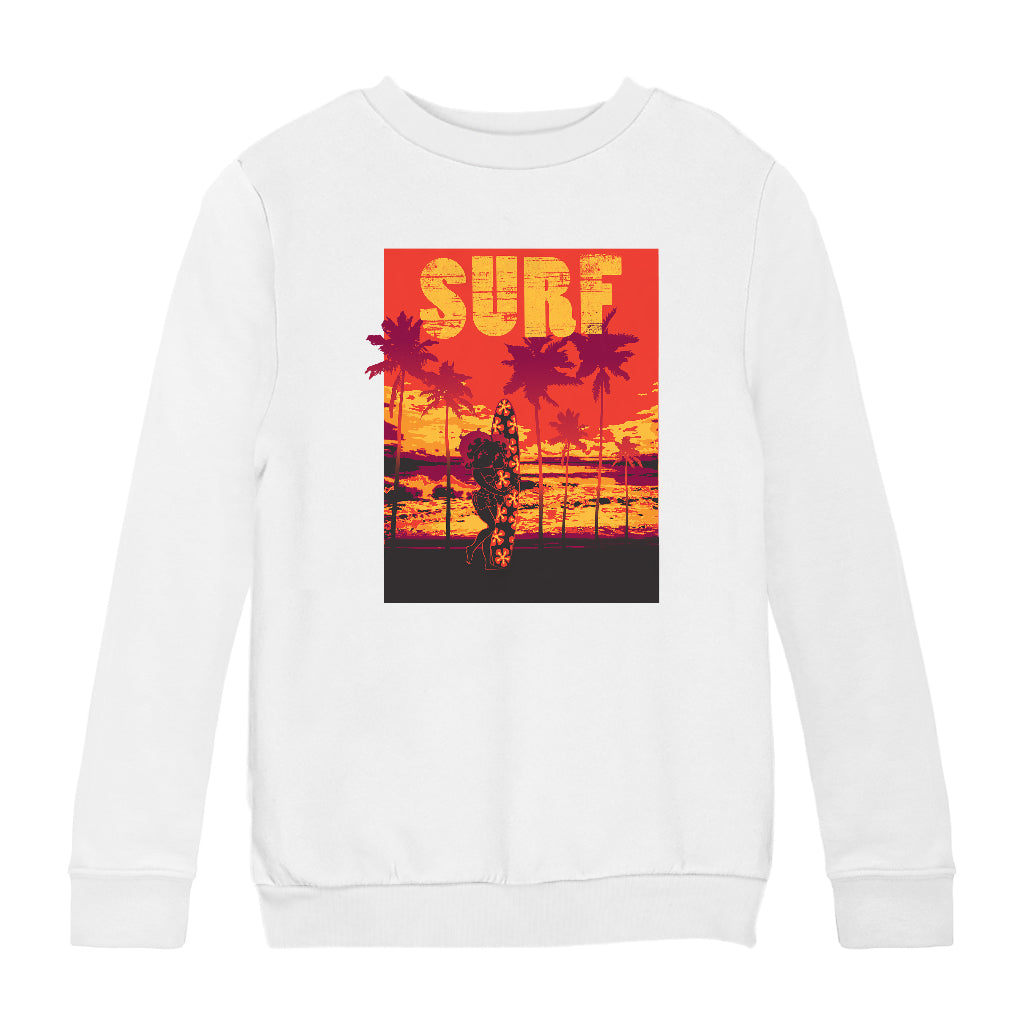Betty Boop Surf Maui Surfboard Kids Sweatshirt