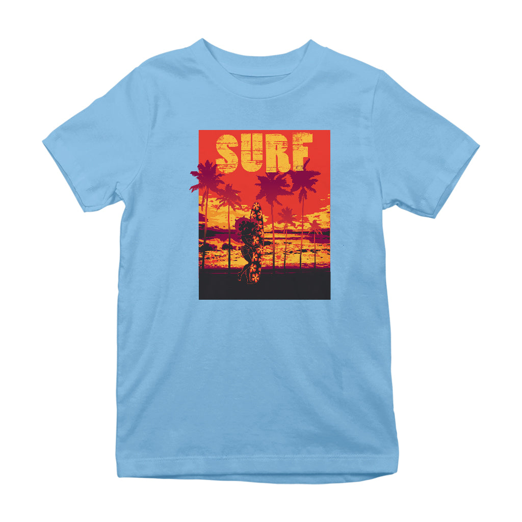 Betty Boop Surf Maui Surfboard Kids T-Shirt