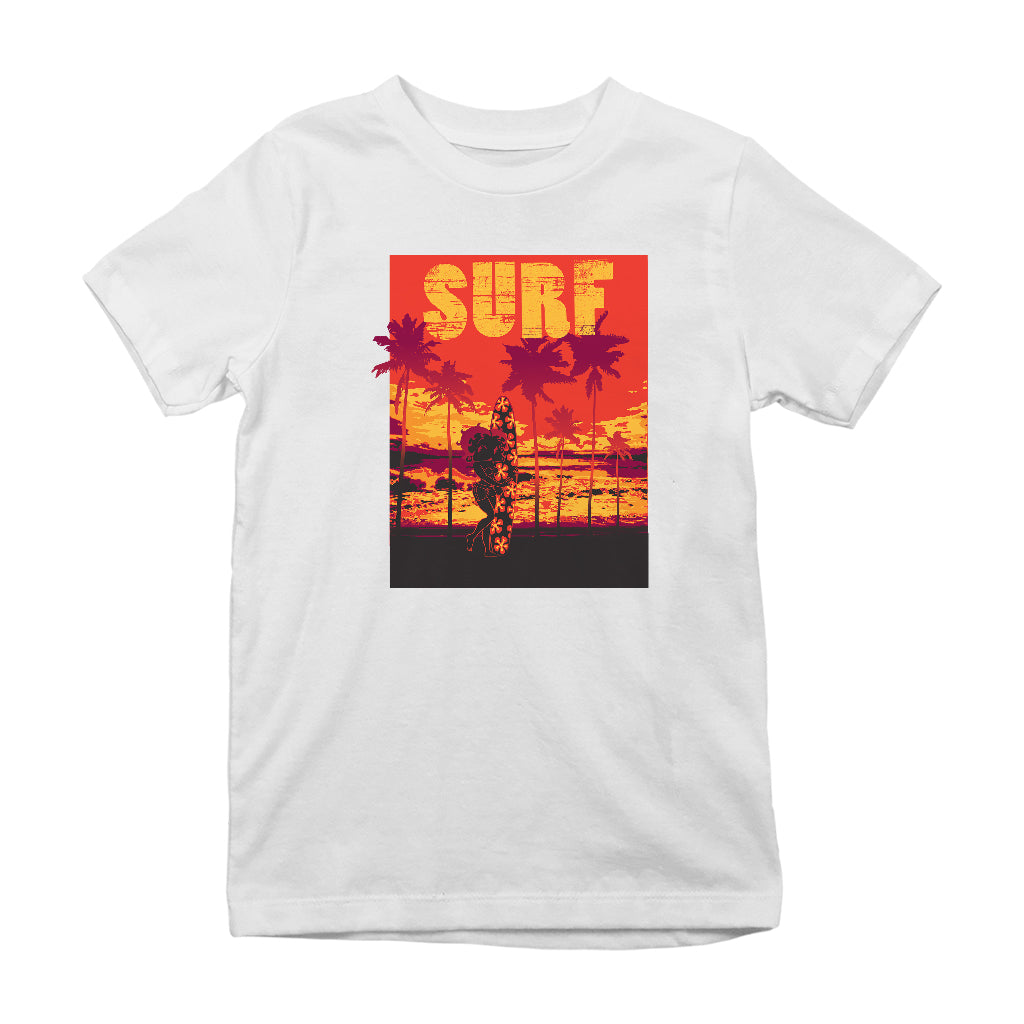 Betty Boop Surf Maui Surfboard Kids T-Shirt