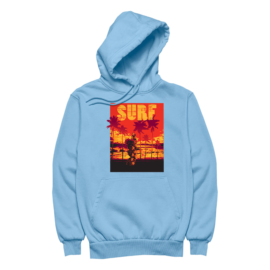 Betty Boop Surf Maui Surfboard Men's Hooded Sweatshirt