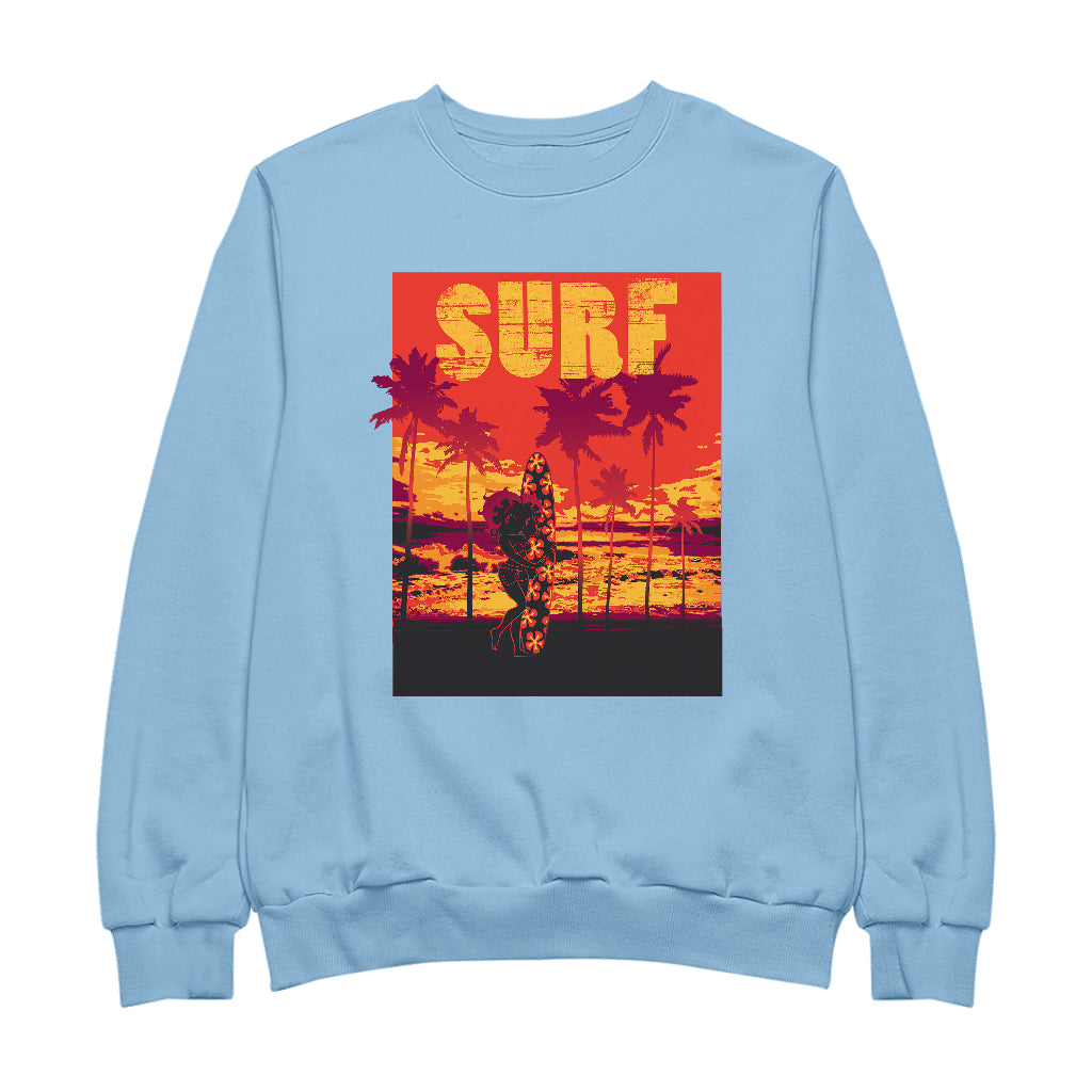 Betty Boop Surf Maui Surfboard Men's Sweatshirt