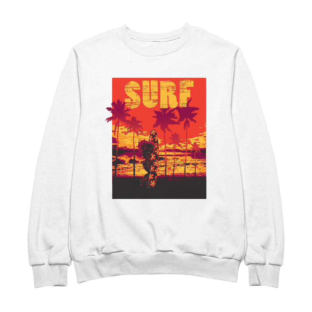 Betty Boop Surf Maui Surfboard Men's Sweatshirt