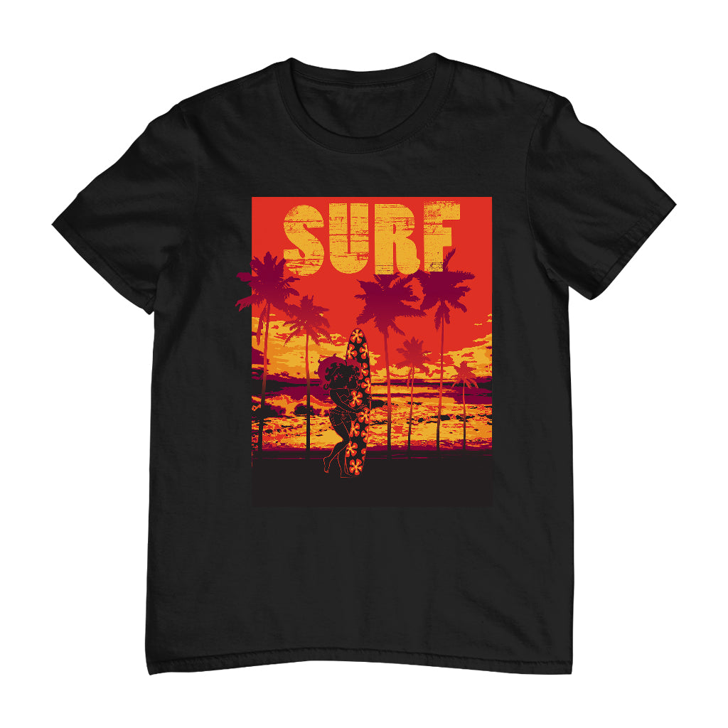 Betty Boop Surf Maui Surfboard Men's T-Shirt