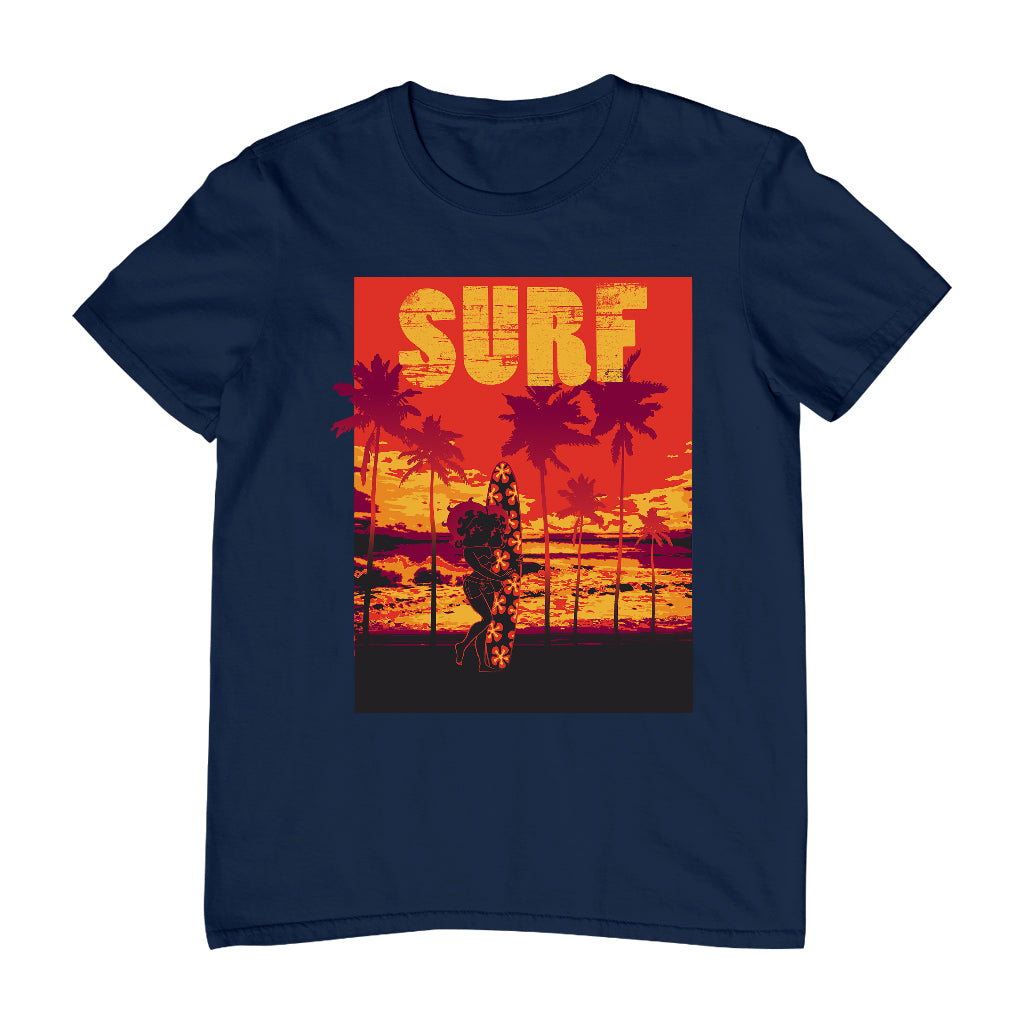 Betty Boop Surf Maui Surfboard Men's T-Shirt