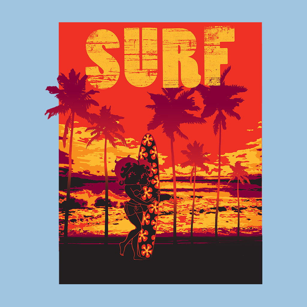 Betty Boop Surf Maui Surfboard Women's Sweatshirt