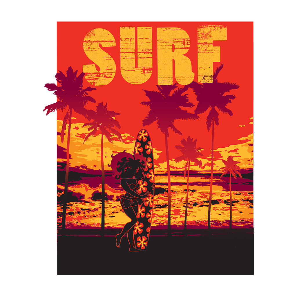 Betty Boop Surf Maui Surfboard Women's T-Shirt