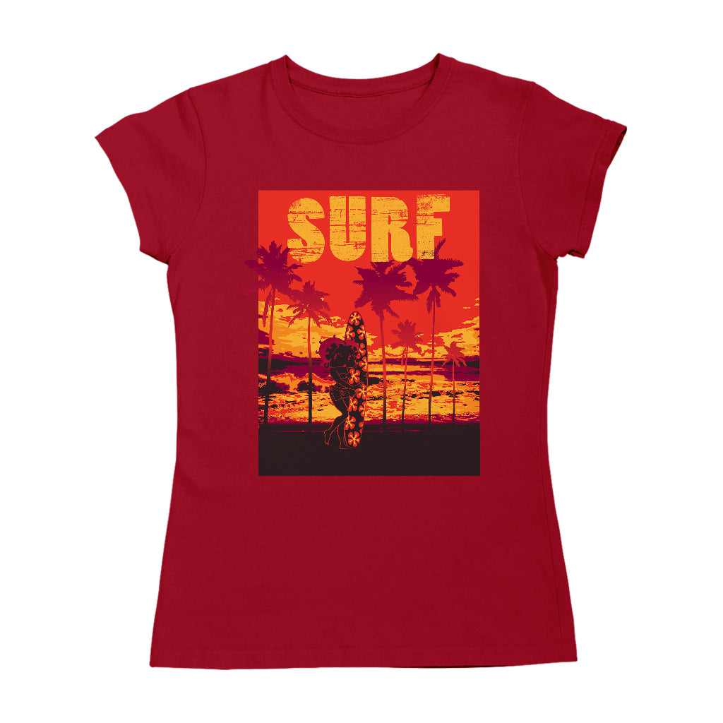 Betty Boop Surf Maui Surfboard Women's T-Shirt