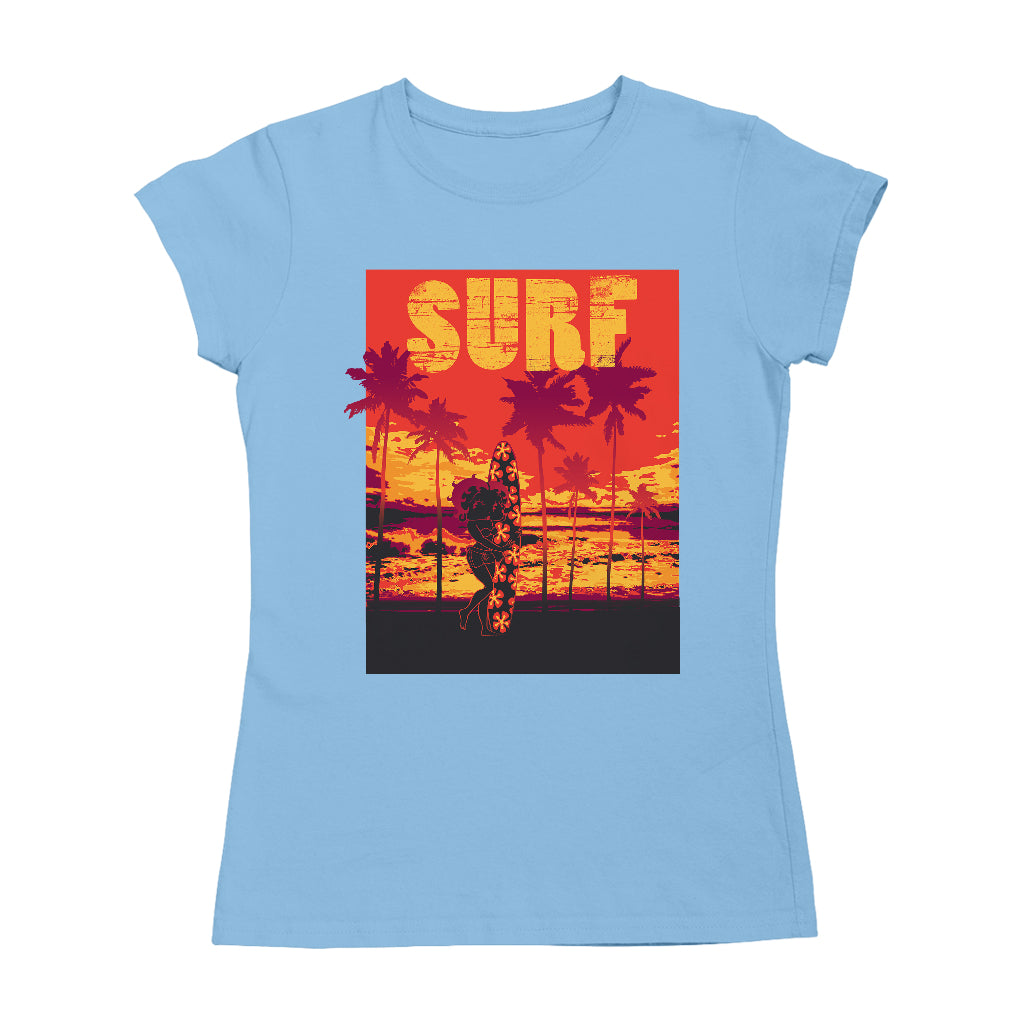 Betty Boop Surf Maui Surfboard Women's T-Shirt