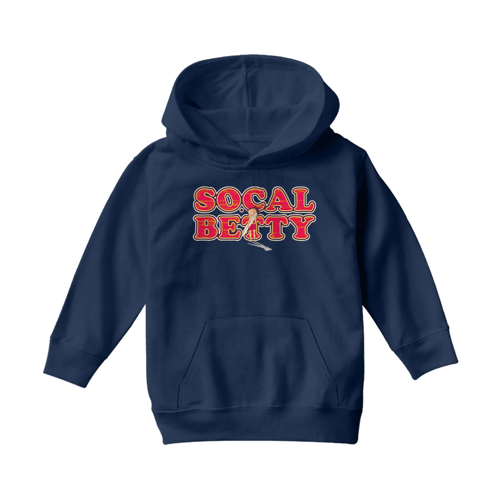 Betty Boop Socal Surfer Betty Kids Hooded Sweatshirt