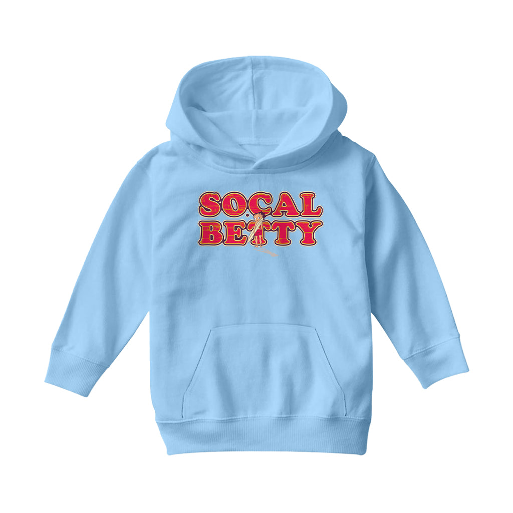 Betty Boop Socal Surfer Betty Kids Hooded Sweatshirt
