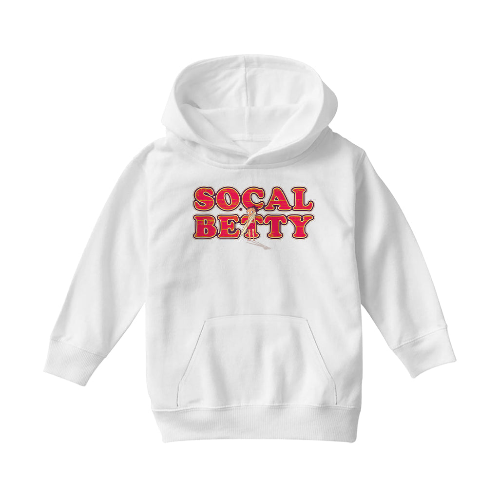Betty Boop Socal Surfer Betty Kids Hooded Sweatshirt