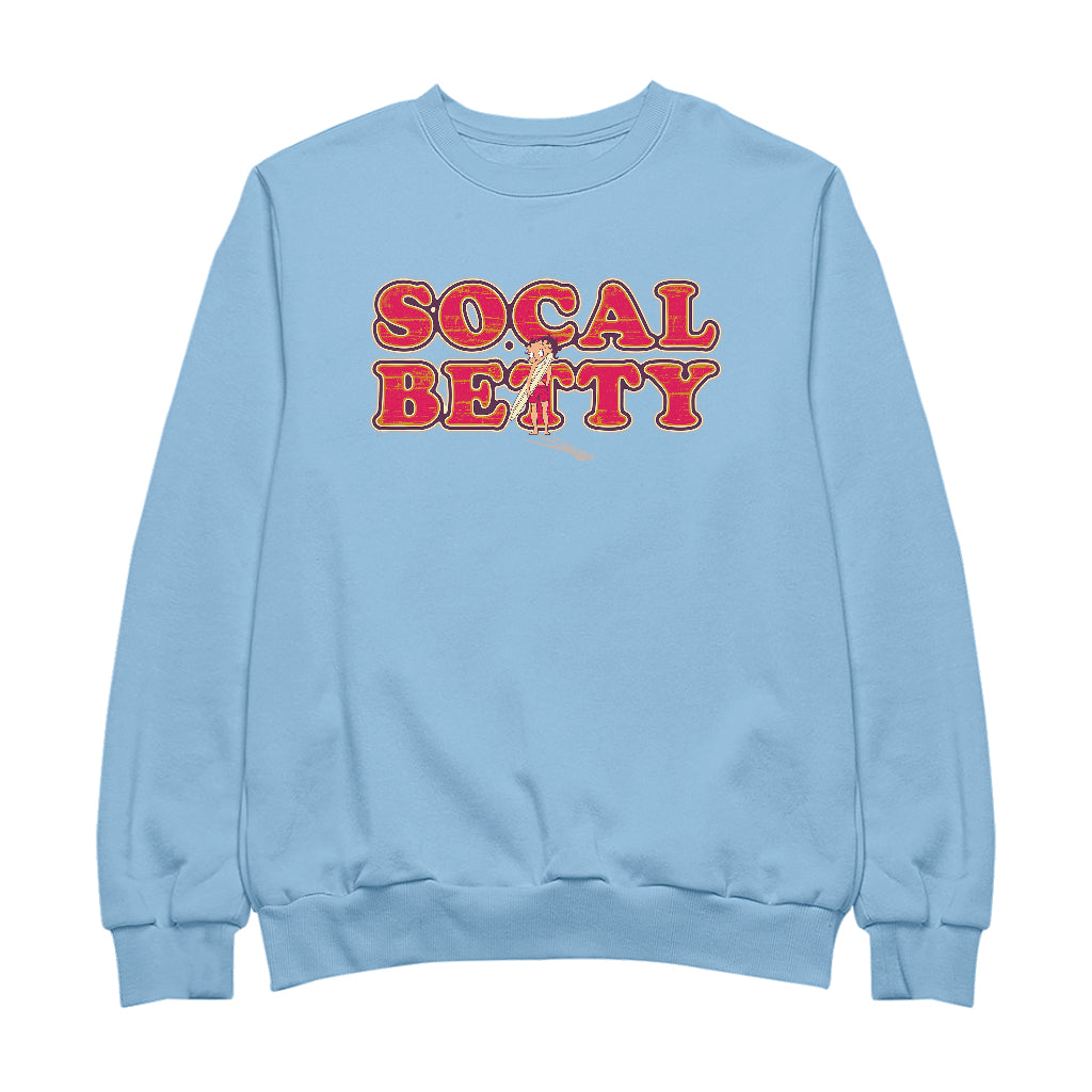 Betty Boop Socal Surfer Betty Men's Sweatshirt