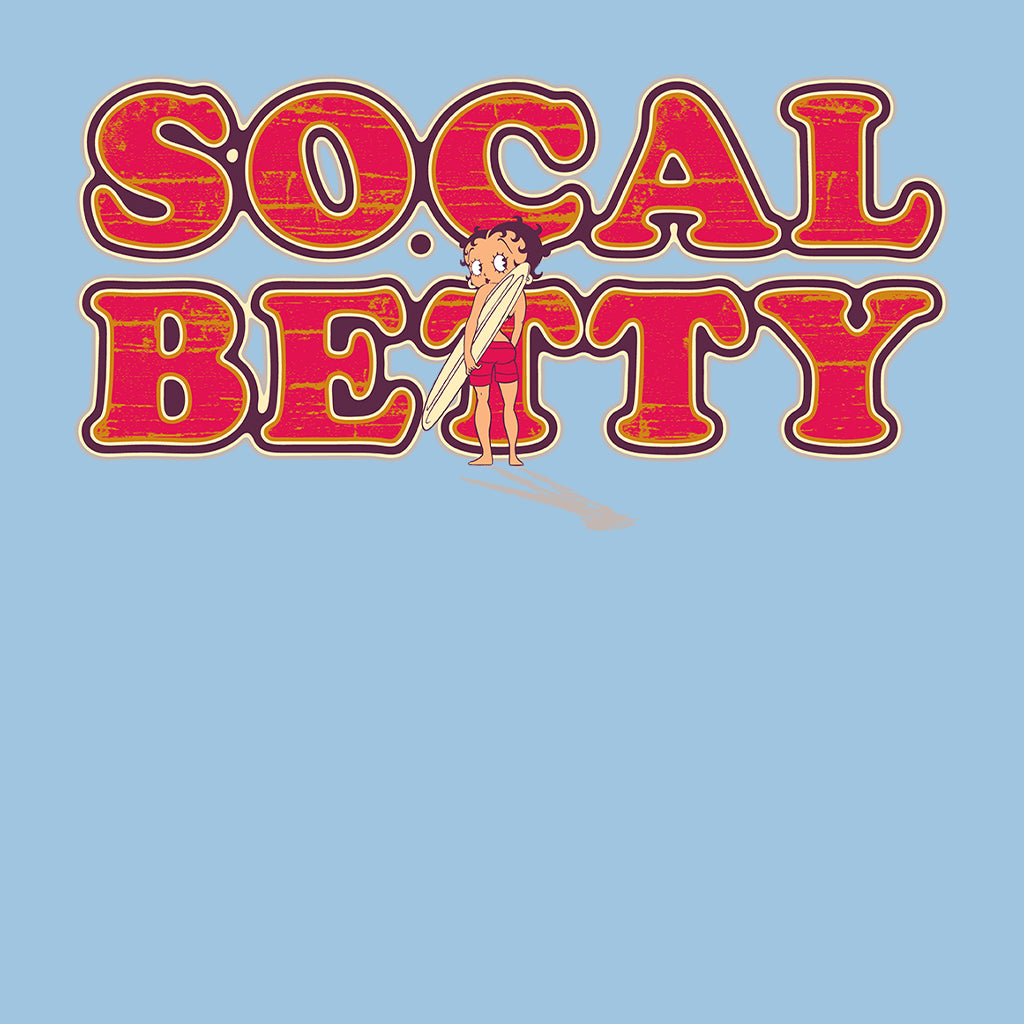 Betty Boop Socal Surfer Betty Kids T-Shirt