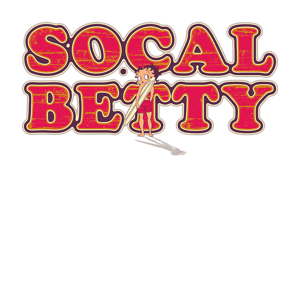 Betty Boop Socal Surfer Betty Kids T-Shirt