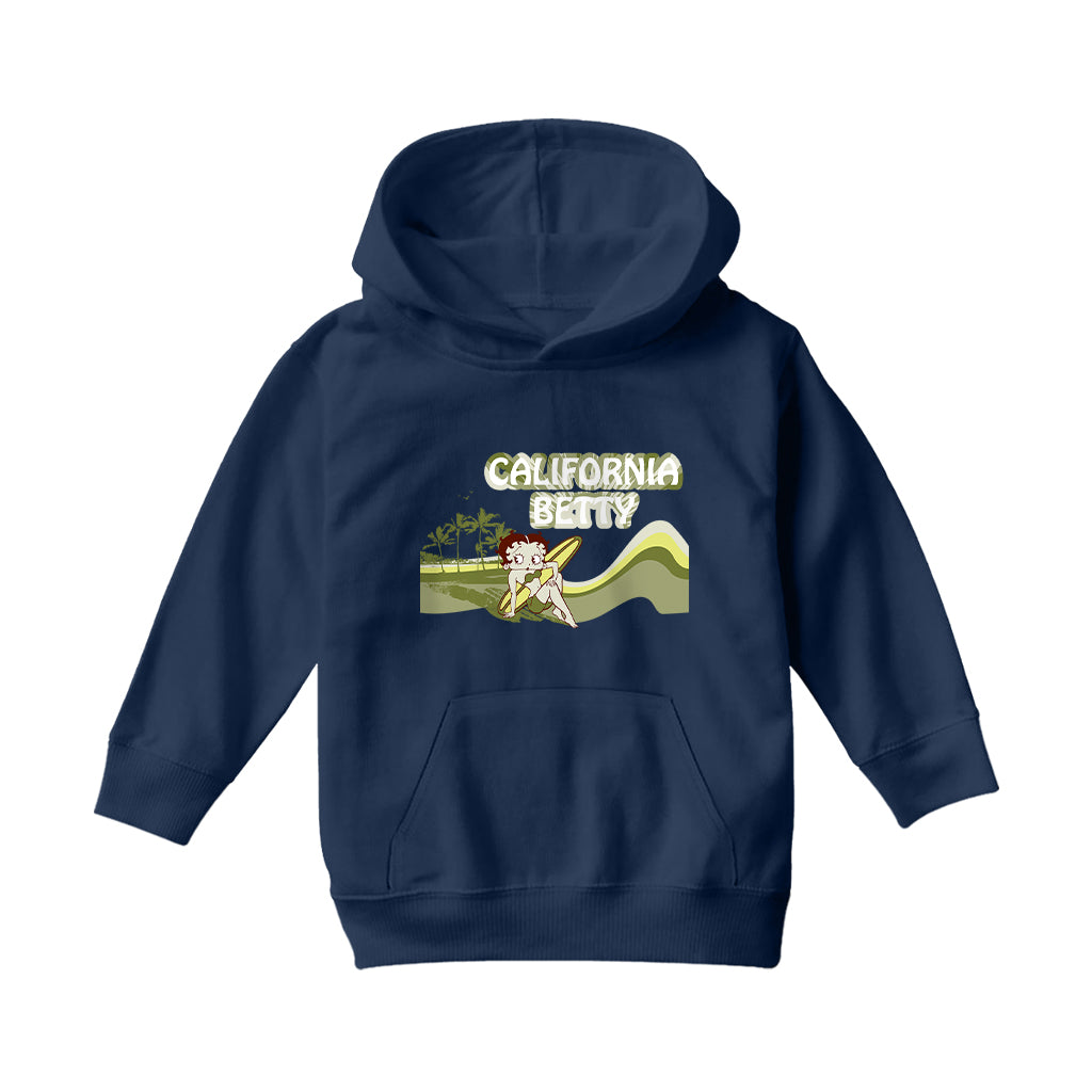 Betty Boop California Betty Beach Kids Hooded Sweatshirt