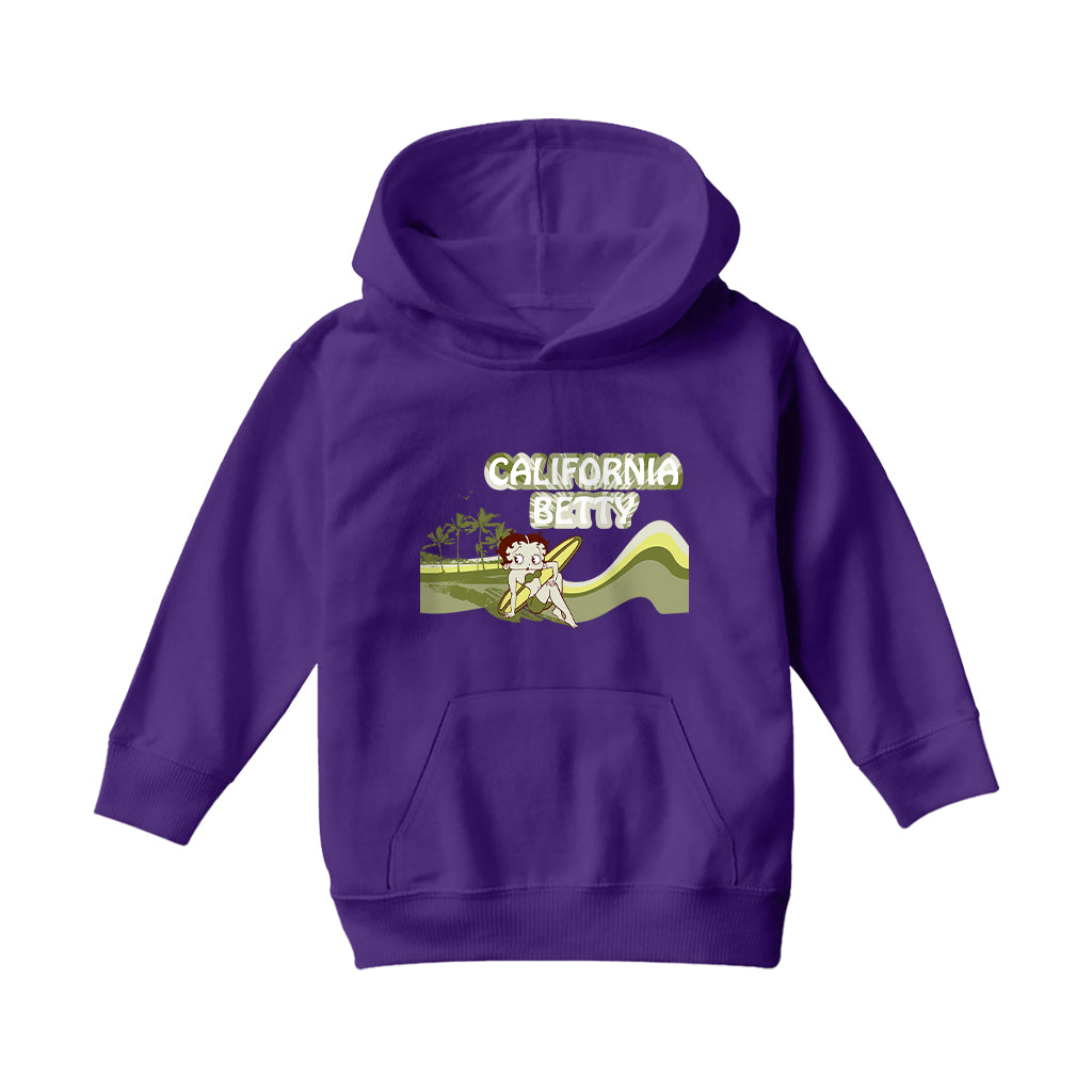 Betty Boop California Betty Beach Kids Hooded Sweatshirt